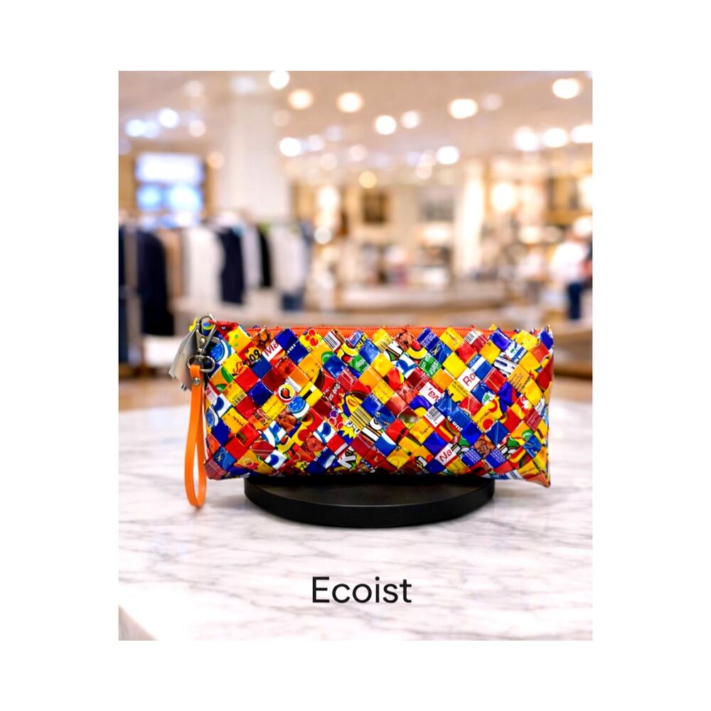 Handbag Bright Colorful Ecoist Candy Wrapper Clutch/Wristlet